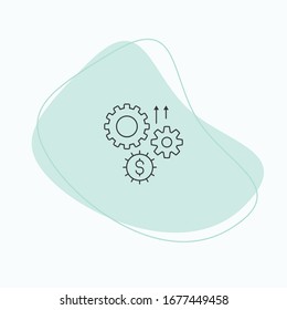 Making money vector line icon