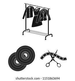 Making a movie black icons in set collection for design. Attributes and Equipment vector symbol stock web illustration.