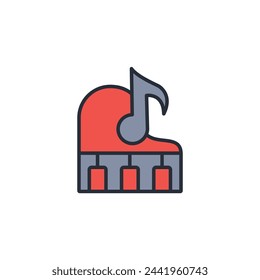 making music icon. vector.Editable stroke.linear style sign for use web design,logo.Symbol illustration.
