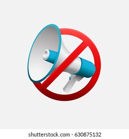 Making noise is forbidden icon vector illustration