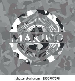 Making on grey camouflage texture