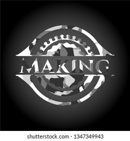 Making on grey camouflaged pattern