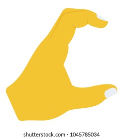 Making an open loop with all the finger means just a part concept