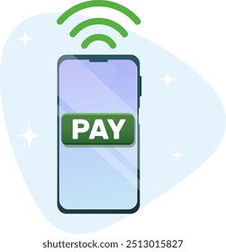 making a payment using the cell phone application and the pay button