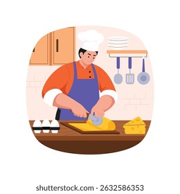 Haciendo Ilustración vectorial de pizza.  Archivo EPS 10