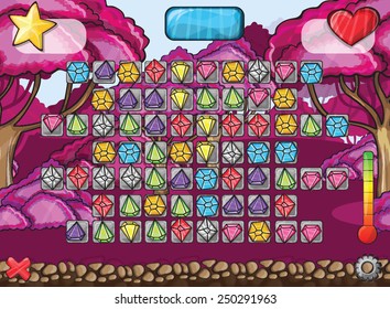 Making the screen computer game magic forest