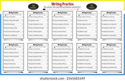 Making sentence for children worksheet