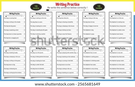 Making sentence for children worksheet