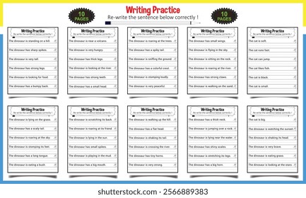 Making sentence vector worksheet for children activity