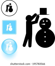 haciendo un muñeco de nieve