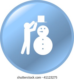making a snowman button