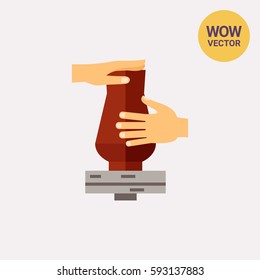 Making Vase Vector Icon
