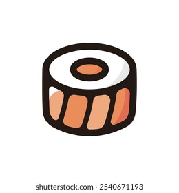 Makizushi (Uramaki) outline icon for graphic design, apps and websites