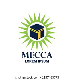 makkah kaaba hajj omra logo with text space for your slogan / tag line, vector illustration