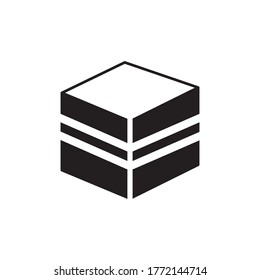 Makkah Kaaba Muazzama / Ka'aba cube flat vector icon for apps and websites