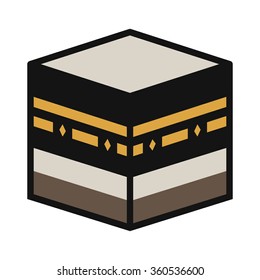 Makkah Kaaba Muazzama / Ka'aba cube flat icon for apps and websites