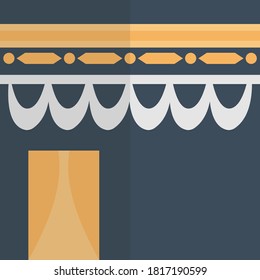 makkah vector flat color icon 