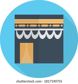 makkah vector flat color icon 