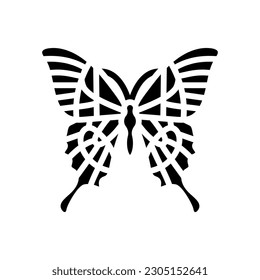 malabar banded peacock insect glyph icon vector. malabar banded peacock insect sign. isolated symbol illustration