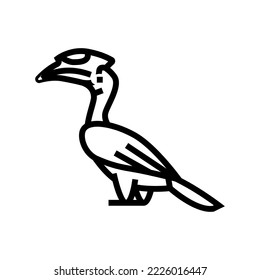 malabar pied hornbill bird exotic line icon vector. malabar pied hornbill bird exotic sign. isolated contour symbol black illustration