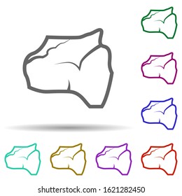 Malachite in multi color style icon. Simple thin line, outline vector of row matterial icons for ui and ux, website or mobile application