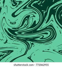 Malachite Texture. Green Stone Vector Background. Japanese Suminagashi Liquid Paint Pattern. Green Malachite Texture. Rich Trendy VIP Gemstone Decoration. Elegant Marble Background. Green Ink Splash.