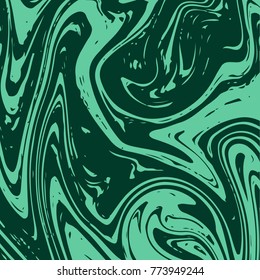 Malachite Texture. Green Stone Vector Background. Japanese Suminagashi Liquid Paint Pattern. Green Malachite Texture. Rich Trendy VIP Gemstone Decoration. Elegant Marble Background. Green Ink Splash.