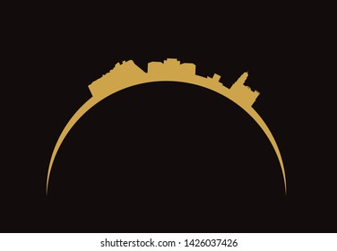 malaga city skyline in spain