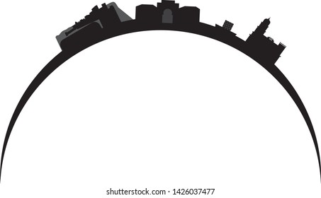 malaga city skyline in spain