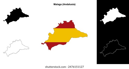 Málaga Provinz Gliederung Karte gesetzt