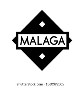 MALAGA stamp on white