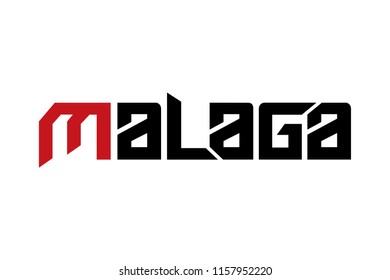 Malaga typography design vector, for t-shirt, poster and other uses