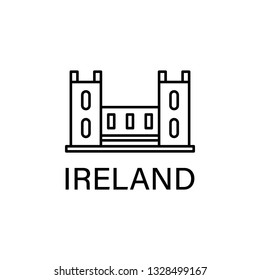 malahide, Ireland, castle icon. Element of Ireland culture icon. Thin line icon for website design and development, app development. Premium icon