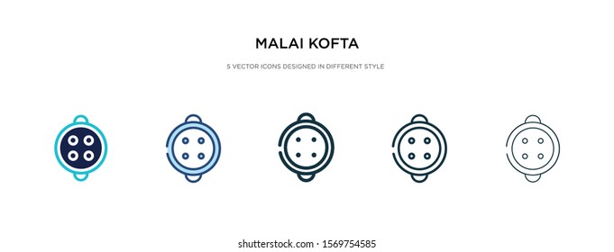 malai kofta icon in different style vector illustration. two colored and black malai kofta vector icons designed in filled, outline, line and stroke style can be used for web, mobile, ui