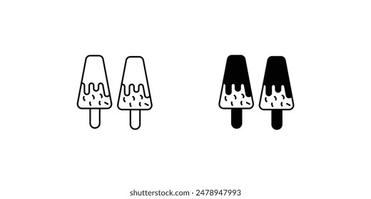 malai kulfi icon with white background vector stock illustration