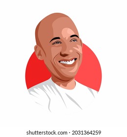 Malang, Indonesia - Agustus 26 2021; Vin Diesel, Is An American Actor And Filmmaker. Eps File