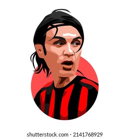 Malang, Indonesia - April 2 2022; Paolo Maldini Is An Italian Former Professional Footballer