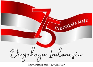Malang, Indonesia - August 17, 2020: Dirgahayu Republik Indonesia (Translated: Happy Independence Day of Indonesia). Vector Illustration.