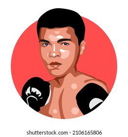 Malang, Indonesia - January 14 2022; Muhammad Ali Was An American Professional Boxer. Eps File