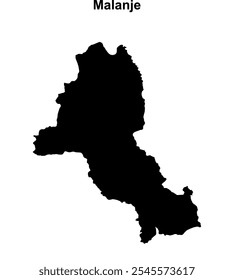 Malanje province blank outline map