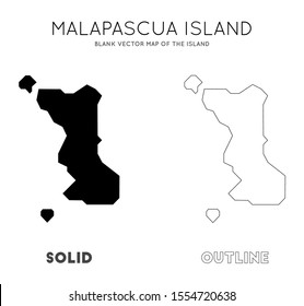 Malapascua Island map. Borders of Malapascua Island for your infographic. Vector illustration.