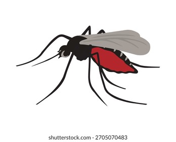 Malaria causando mosquitos Ilustración de insectos