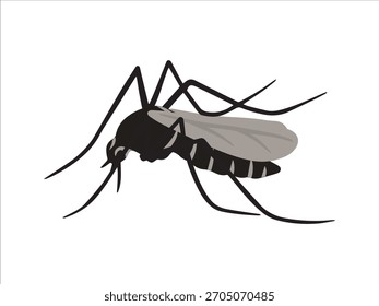 Malaria causando mosquitos Ilustración de insectos