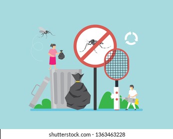 Malaria, Dengue Fever Prevention And Health Campaign. Mosquito Based Infection Preventive Poster.