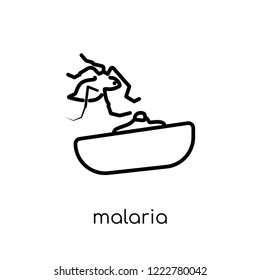 Malaria icon. Trendy modern flat linear vector Malaria icon on white background from thin line Diseases collection, editable outline stroke vector illustration