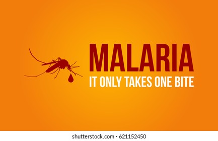 Malaria on orange background style