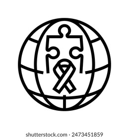 malaria world day line icon vector. malaria world day sign. isolated contour symbol black illustration