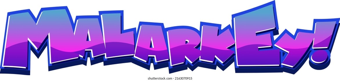 Malarke Zeit, einzelne Worttextgrafik