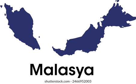 Inselkarte von Malasya in Vektorgrafiken