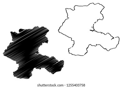 Malatya (Provinces of the Republic of Turkey) map vector illustration, scribble sketch Malatya ili map